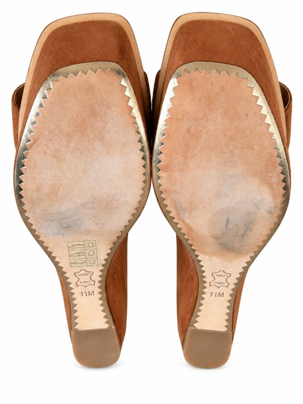 Tory Burch Cognac Suede Wedges Size 11 - Picture 8 of 9